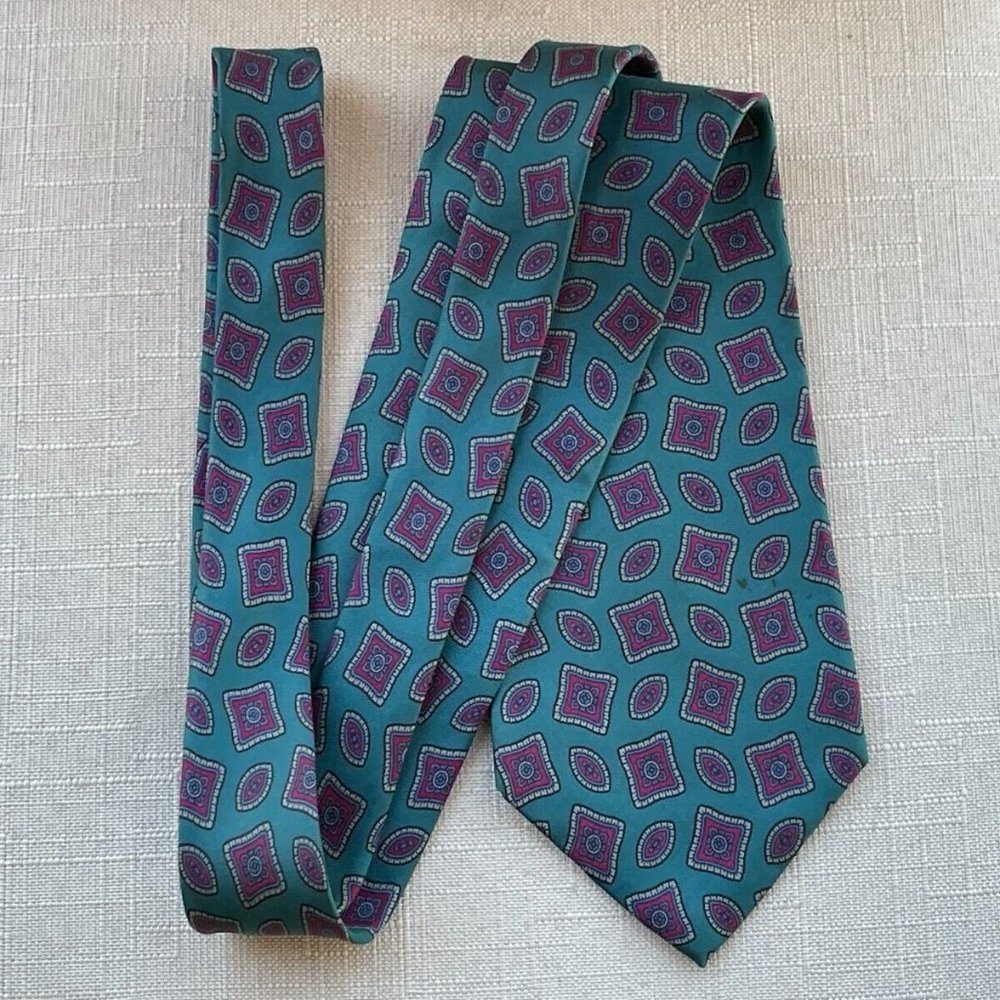 Oscar De La Renta Neckwear Men Tie Couture Collection 100% Silk Made in USA - Picture 2 of 13